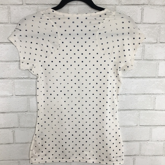 Nike Dri-Fit Tee Shirt White & Blue, Size XS - Picture 5 of 5